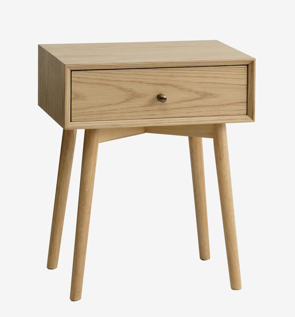 Bedside table HOKKSUND 1 drawer natural oak - JYSK