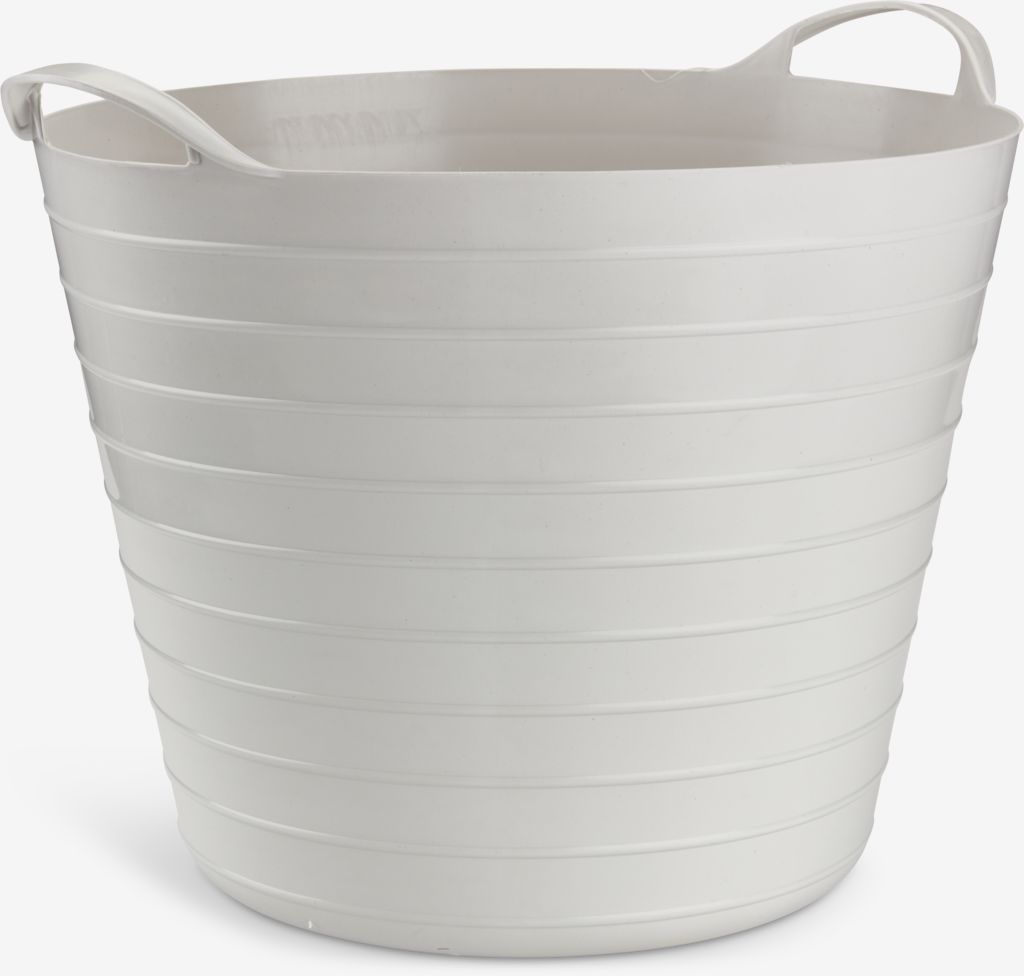 Storage tub BENDIK D38xH34cm 25L light grey - JYSK