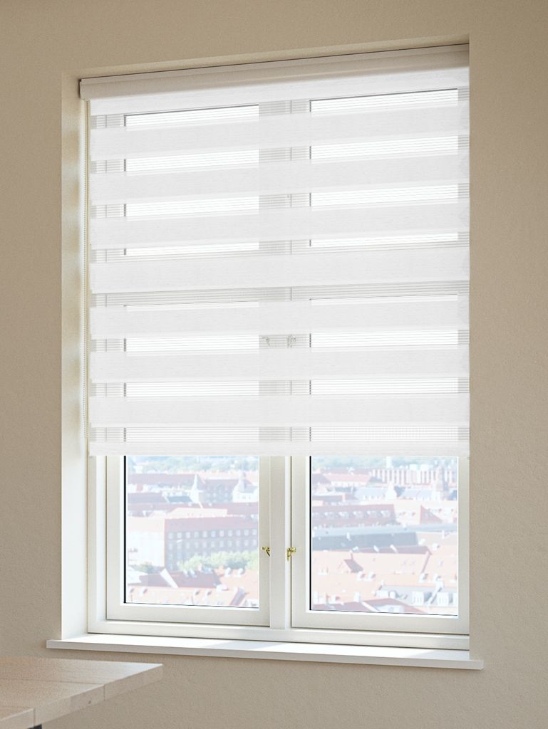 Roller blind Duo ALSTEN 60x180cm with cassette white - JYSK