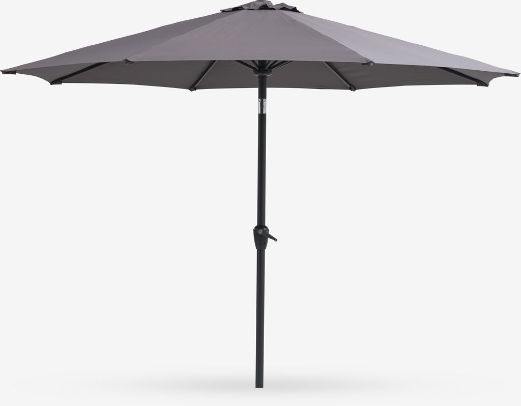 Market parasol AGGER D300 dark grey - JYSK