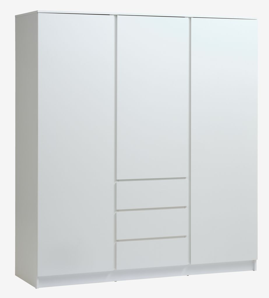 Wardrobe LIMFJORDEN 180x200 combi white - JYSK