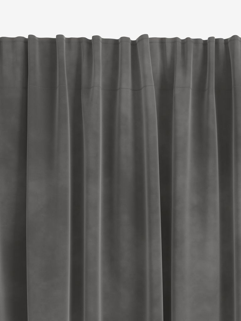 Curtain AUSTRA 1x140x300 velvet grey - JYSK