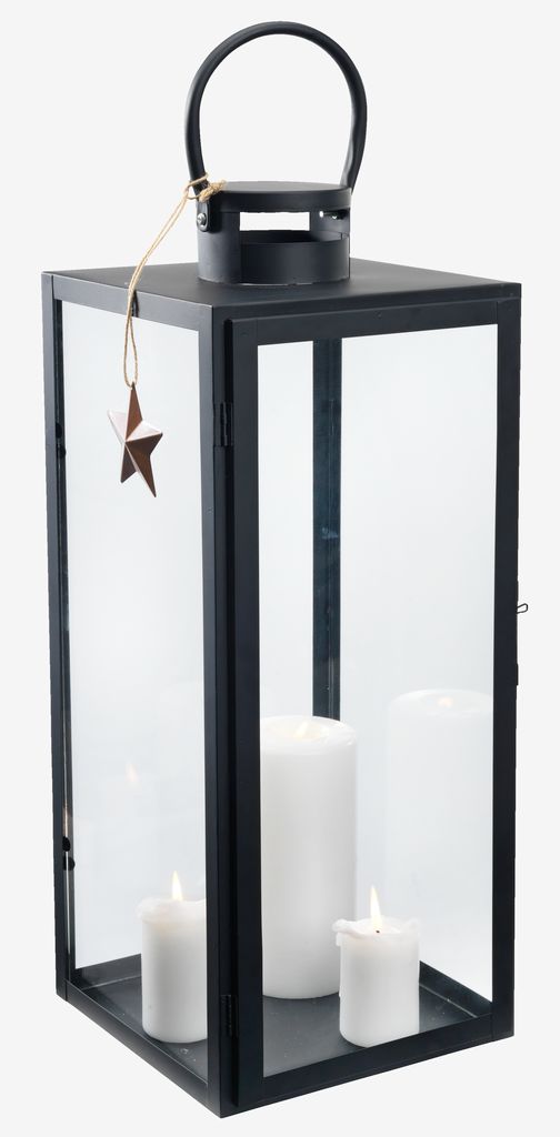 Lantern THULIT W21xL21xH54cm black - JYSK
