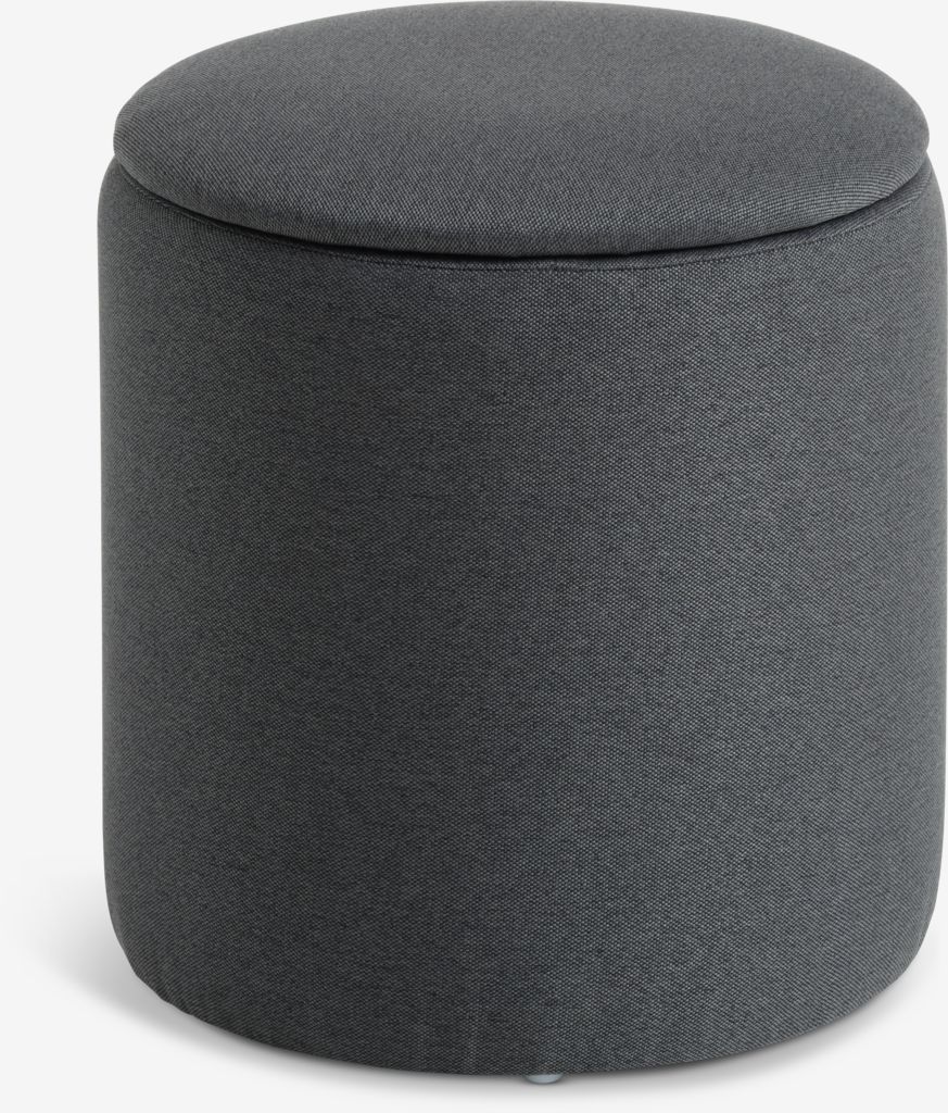 Pouffe GISLEV D36 with storage asphalt fabric - JYSK