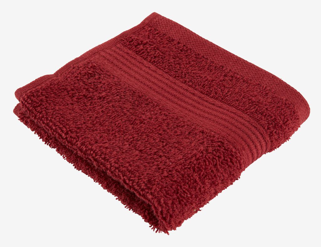 Face cloth KARLSTAD 28x30 burgundy - JYSK