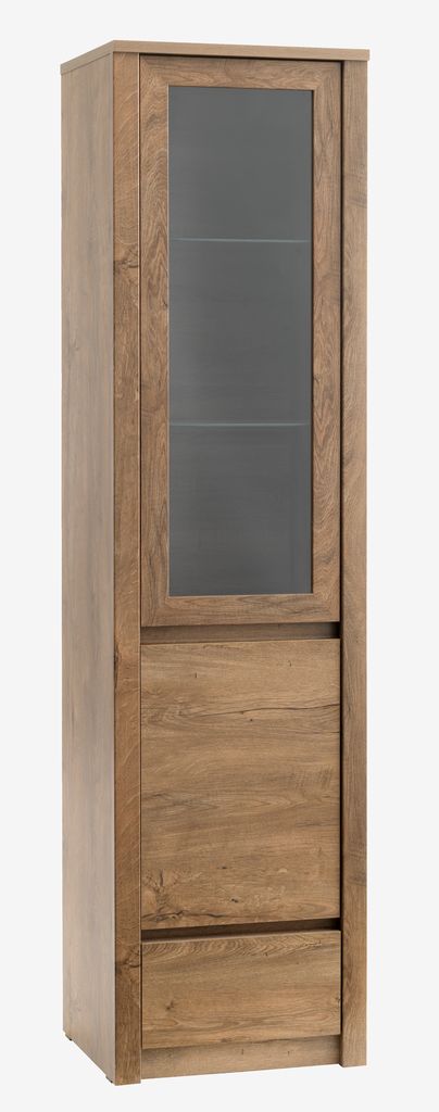 Display cabinet VEDDE 1 door wild oak - JYSK