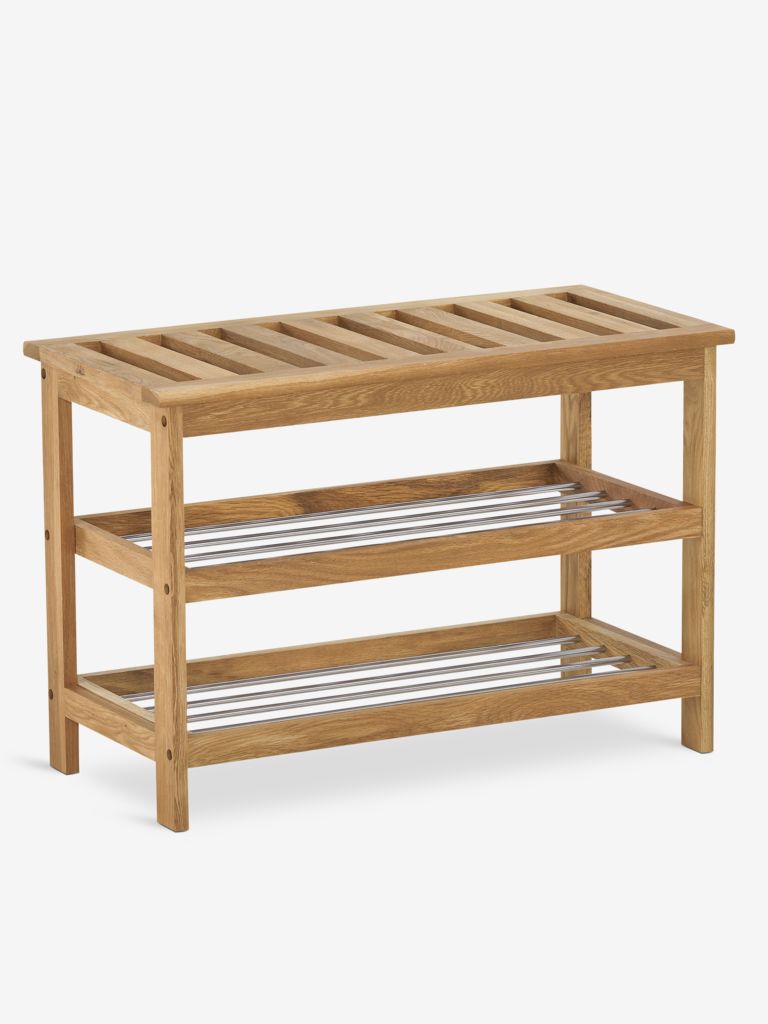 Bench TOMMERUP w/shoe shelves oak - JYSK