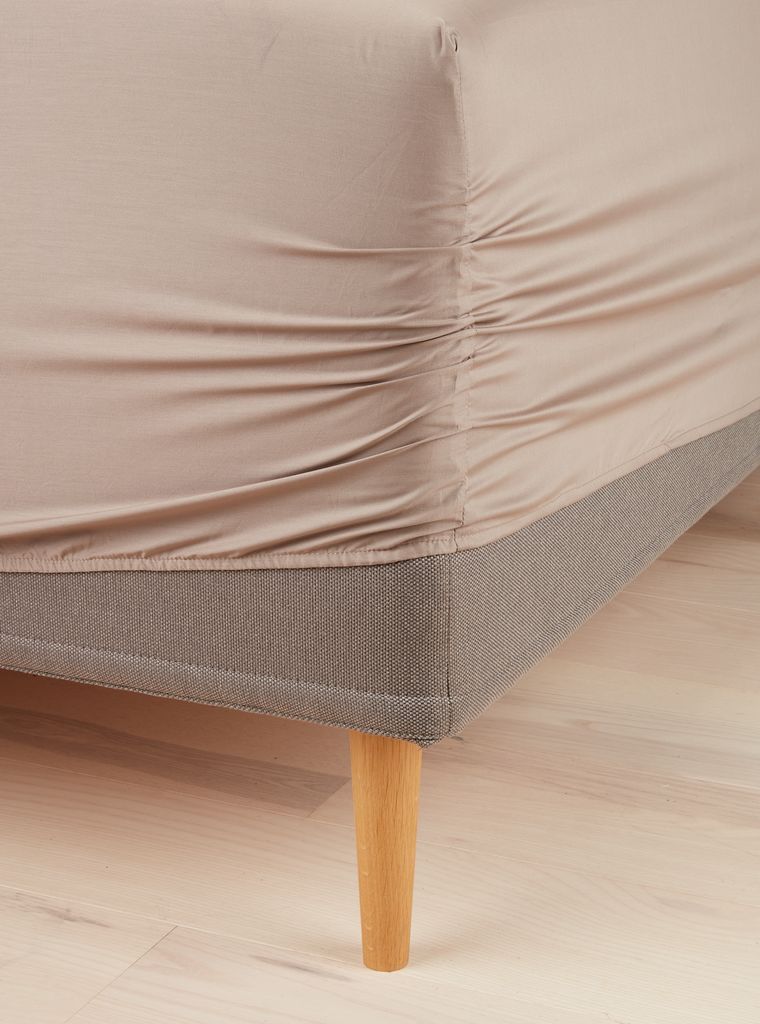 Fitted sheet VIVIAN Single dark sand - JYSK
