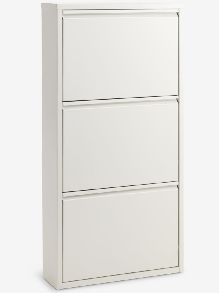 Shoe cabinet HALLENSLEV 3 compartments white - JYSK
