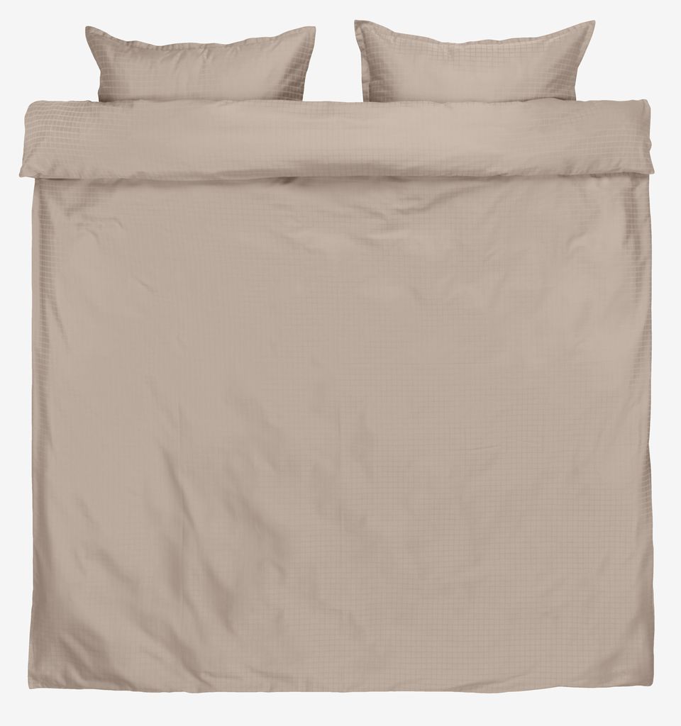 Sateen duvet cover set INGEBORG Double sand - JYSK