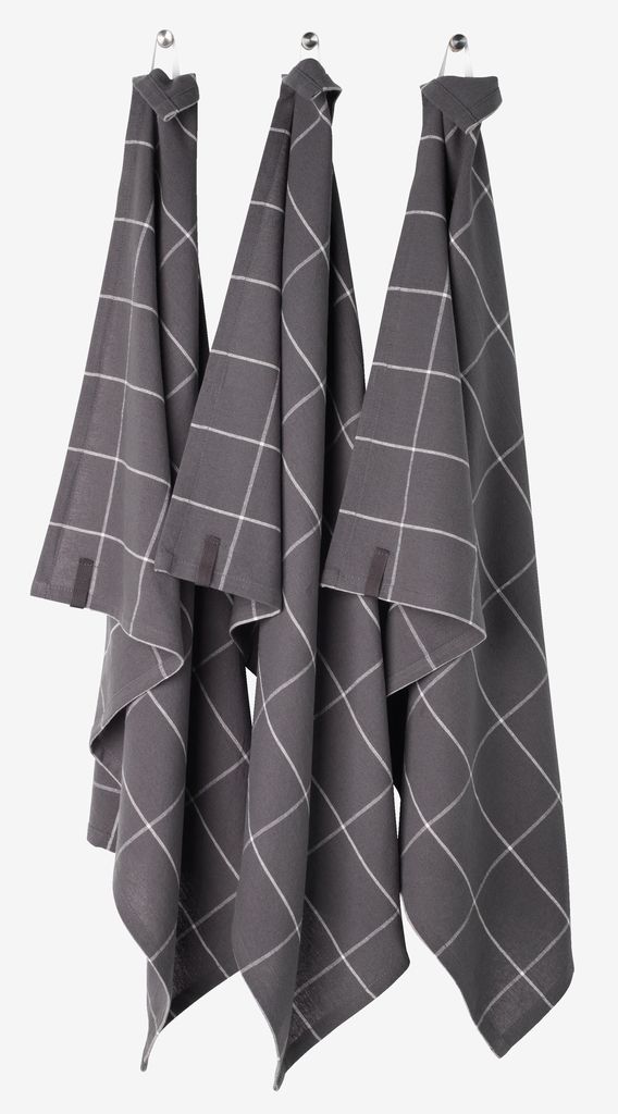 Tea towel GERBERA 50x70 pack of 3 - JYSK