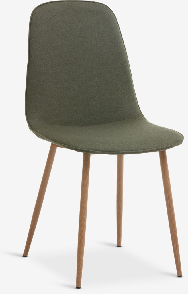 Dining chair BISTRUP olive/oak - JYSK
