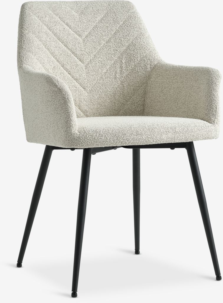 Dining chair PURHUS off-white/black - JYSK