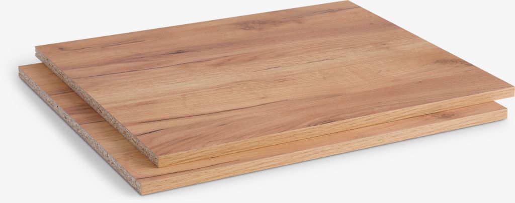 Shelves f/ ODDER/LIMFJORDEN 2 doors 2pcs/pk oak - JYSK