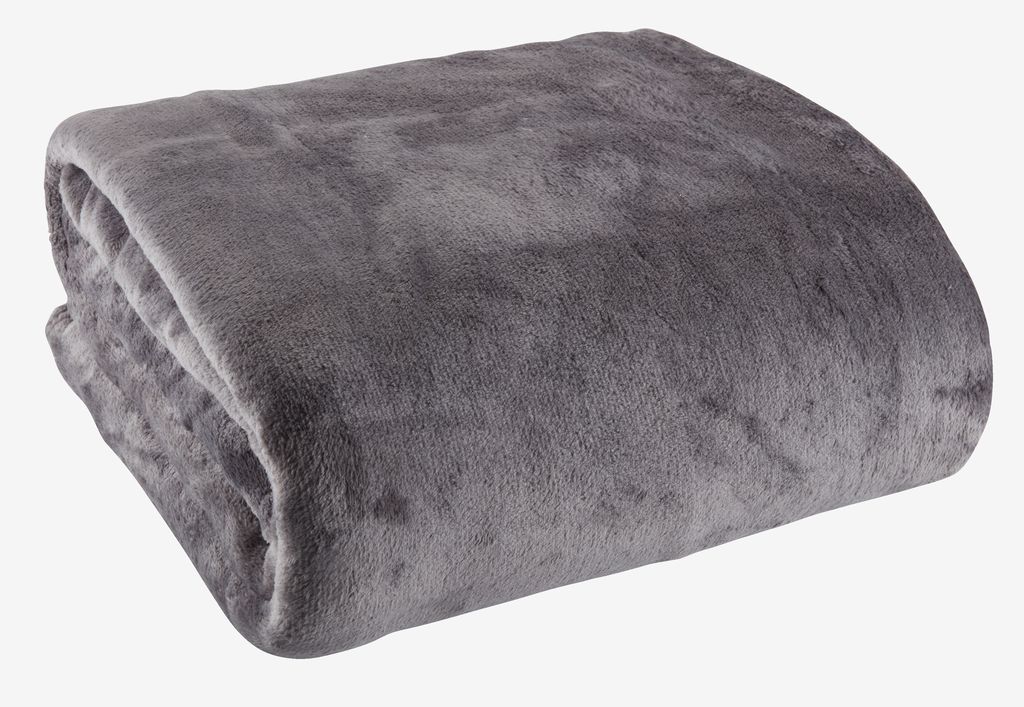 Fleece throw GULSKOLM 220x240 grey - JYSK