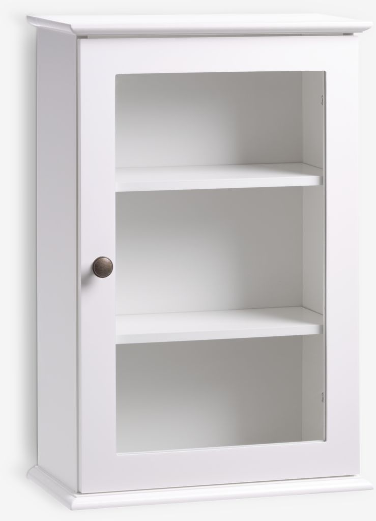 Wall cabinet MALLING 1 glass door white - JYSK