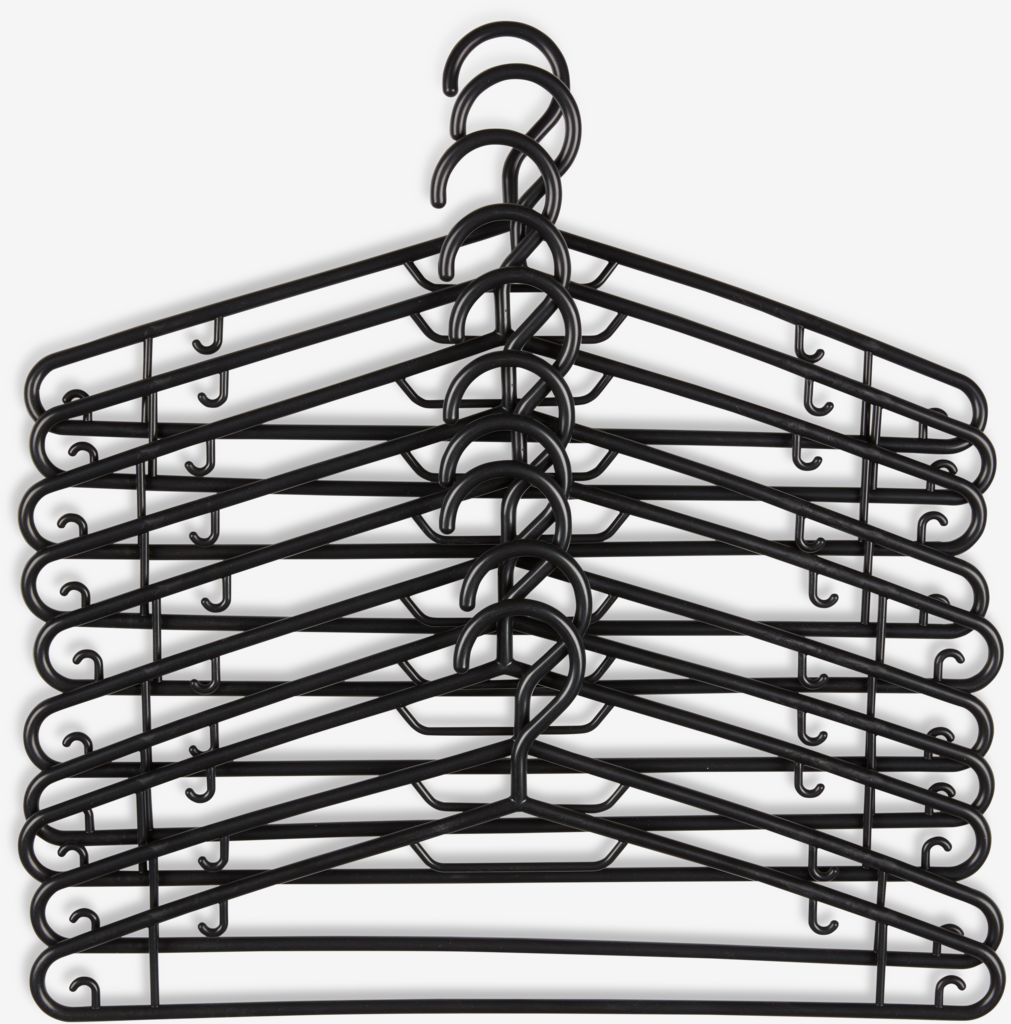 Hangers SIGBRANDT black pack of 10 - JYSK