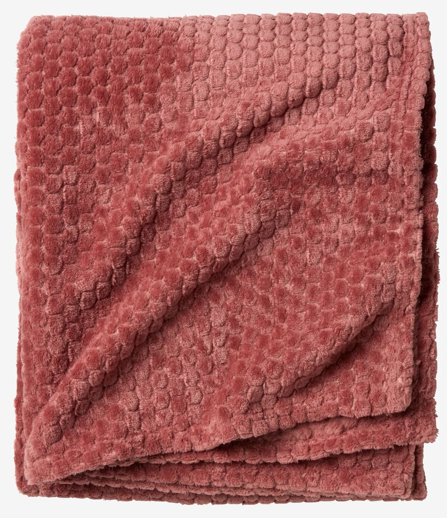 Fleece throw ROSENVIAL 130x160 rose - JYSK