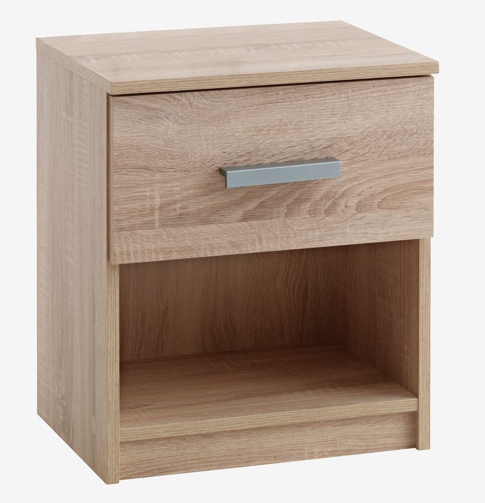Bedside table TAPDRUP 1 drawer oak - JYSK