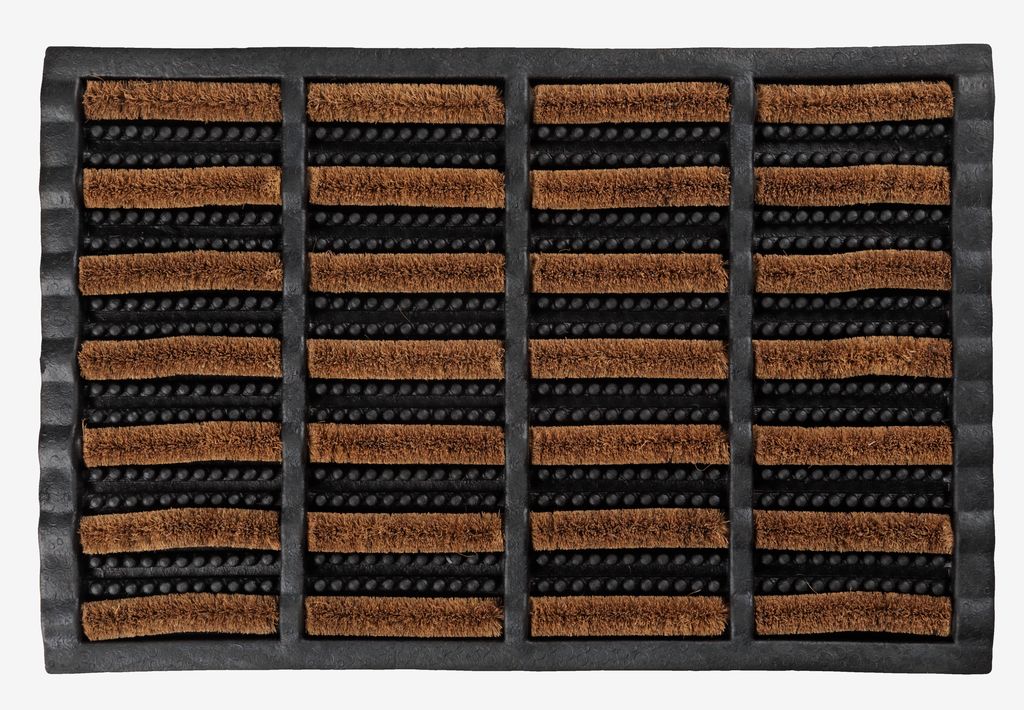 Doormat NAVR 40x60x3 coir natural/black - JYSK