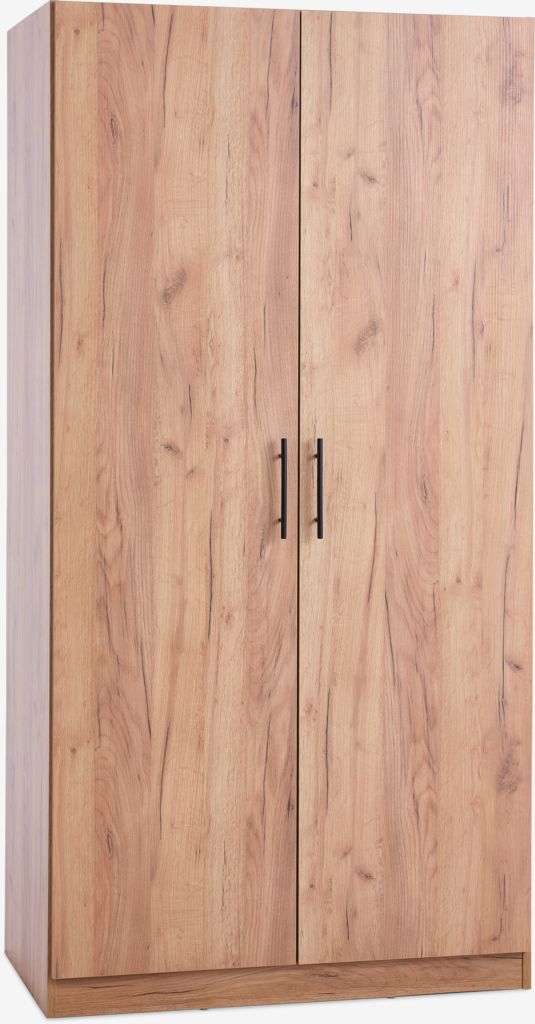 Wardrobe VIBY 101x200 2 doors natural oak colour - JYSK