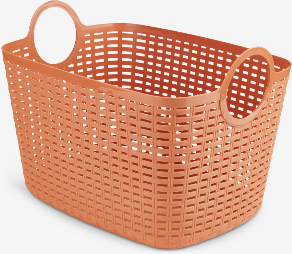 Basket EVAN W27xL38xH27cm 14.5L plastic orange - JYSK