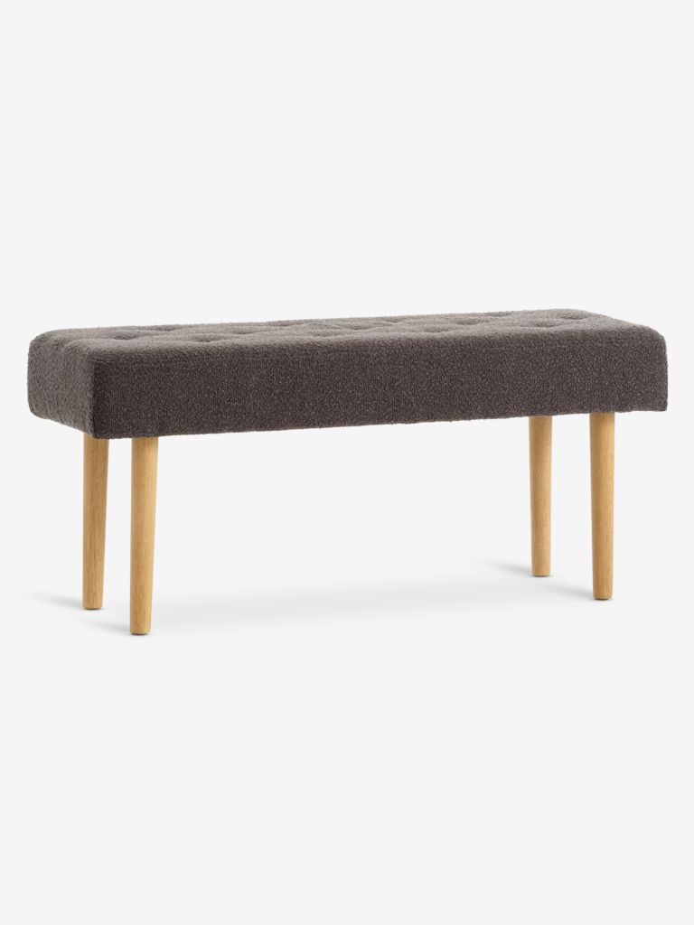 Bench HAGEBRO dark grey fabric/natural - JYSK