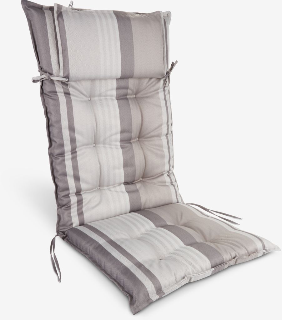 Garden cushion recliner chair HERRHAGEN light grey - JYSK