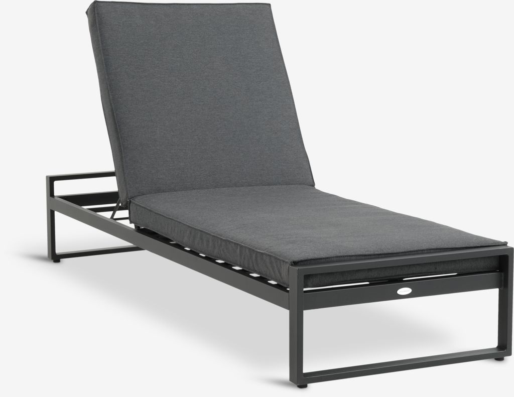 Sun lounger VONGE W75xL210 quick-dry black - JYSK