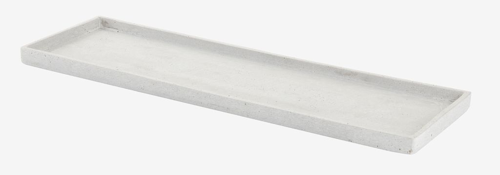 Decorative tray NISSE W15xL50xH2cm grey - JYSK