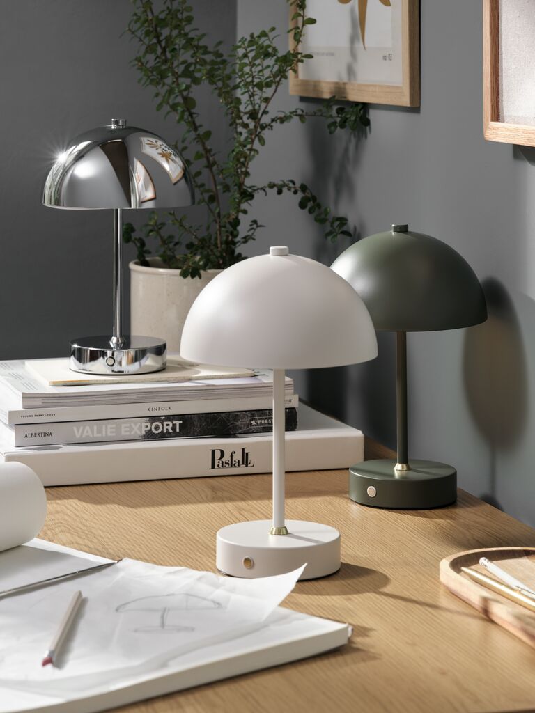 Battery lamp KENT Ø16xH25cm chrome - JYSK