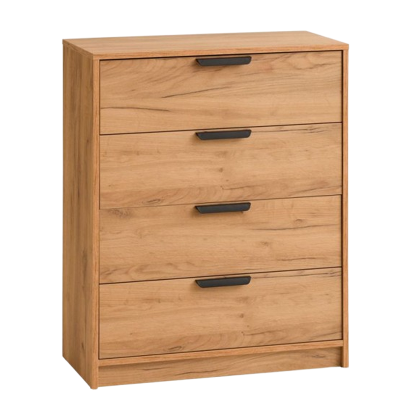 4 drawer chest JENSLEV oak - JYSK