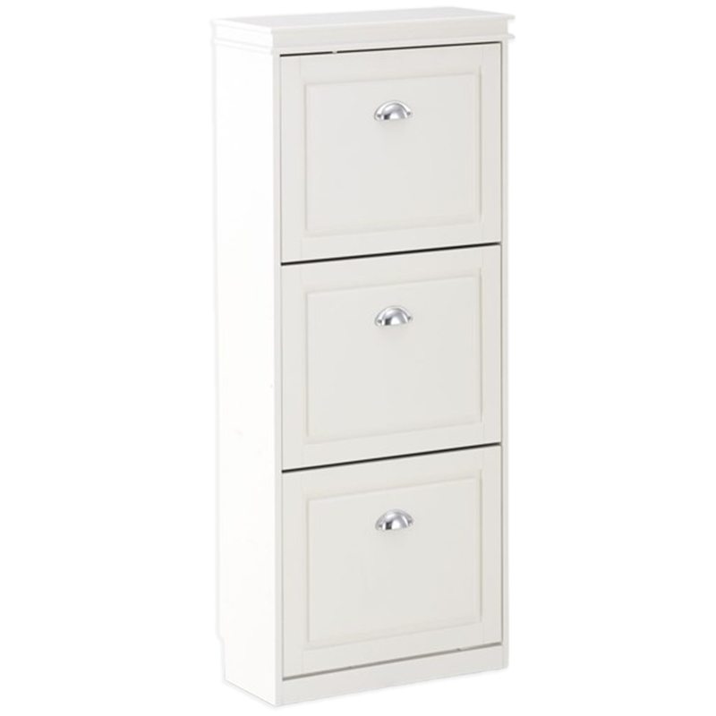 Shoe cabinet JERUP 3 comp. white - JYSK