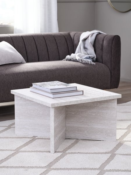 Coffee table GELSTED 60x60 travertine colour - JYSK