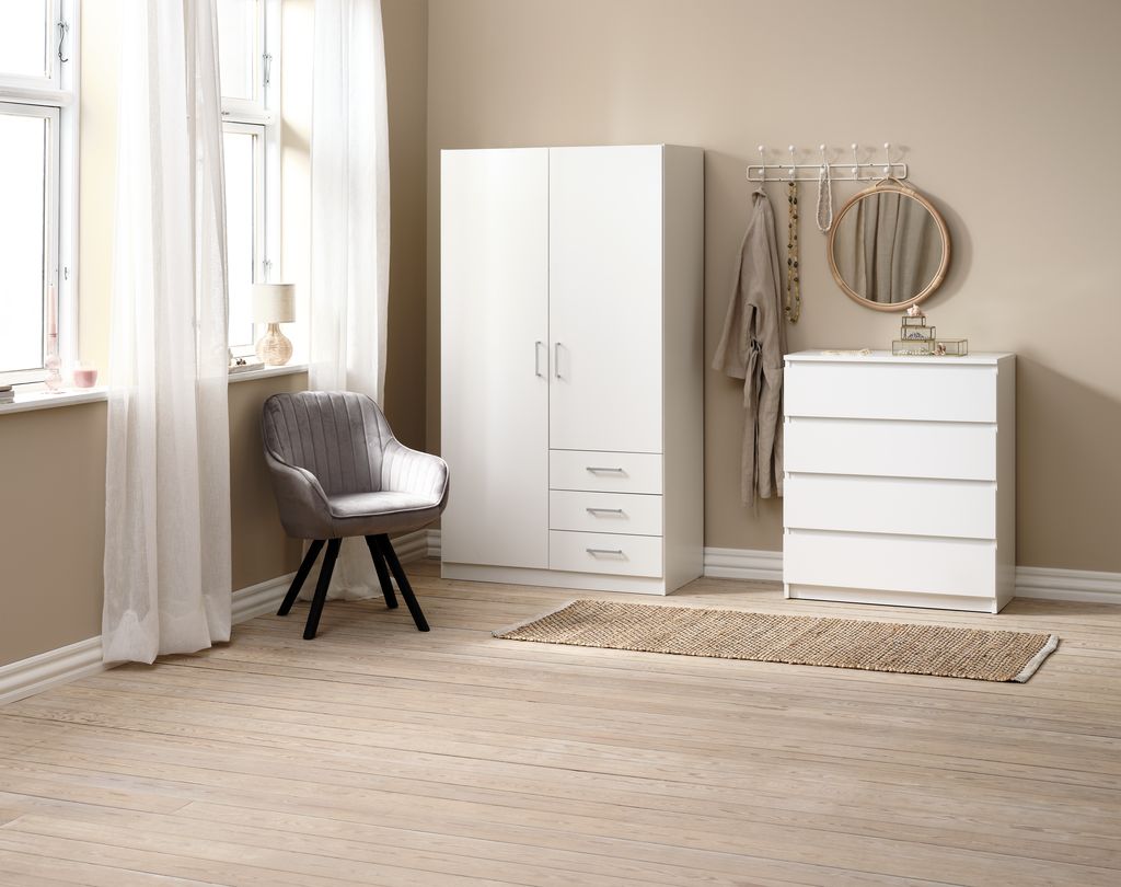 4 drawer chest TANGBJERG white - JYSK