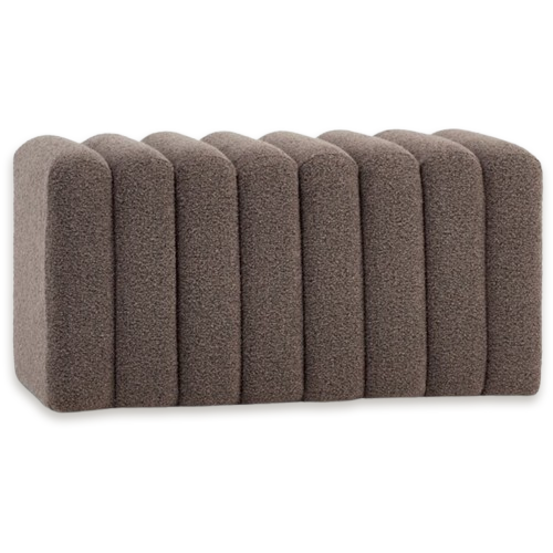 BISLEV Bench, Dark Sand Fabric - JYSK